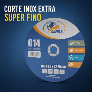 Disco Corte Inox 180X1X22,2MM - Guepar